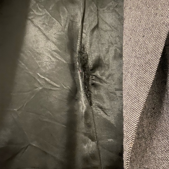 RW&CO Wool 2 Piece Pant Suit Grey Size 6 Waist Jacket Slacks Straight Leg - Picture 9 of 10